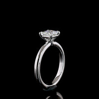 14K White Gold Princess Cut Solitaire Ring with 1.02 Carat Lab Diamond (E-F Color, VVS2 Clarity) - IGI Certified - Covaloro Fine Jewelry