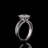 14K White Gold Princess Cut Solitaire Ring with 2.01 Carat Lab Grown Diamond - E-F Color VS1 Clarity - Covaloro Fine Jewelry