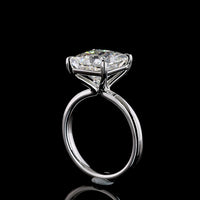 14K White Gold Princess Cut Solitaire Ring with 5.23 Carat Lab Grown Diamond - E VVS2 IGI Certified - Covaloro Fine Jewelry