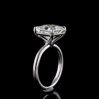 14K White Gold Princess Cut Solitaire Ring with 5.23 Carat Lab Grown Diamond - E VVS2 IGI Certified - Covaloro Fine Jewelry