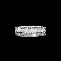 14K White Gold Radiant Cut Diamond Eternity Band with East-West U-Prong Setting - 1.89 Carat Total Weight (Lab Grown) - Covaloro Fine Jewelry