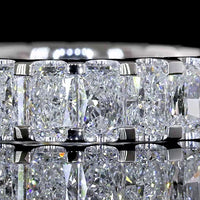 14K White Gold Radiant Cut Diamond Eternity Band with U-Prong Setting - 3.22 Carat Total Weight Lab Diamonds - Covaloro Fine Jewelry