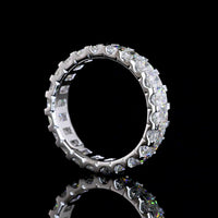 14K White Gold Radiant Cut Diamond Eternity Band with U-Prong Setting - 3.22 Carat Total Weight Lab Diamonds - Covaloro Fine Jewelry