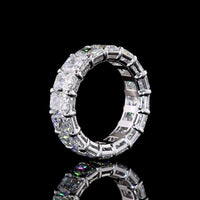 14K White Gold Radiant Cut Eternity Band with 16 Prong-Set Lab Diamonds - E-F VS1 Clarity - 8.47 Carat Total Diamond Weight - Covaloro Fine Jewelry