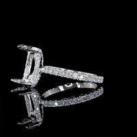14K White Gold Radiant Cut Hidden Halo Ring with Lab Diamonds - 3.07 Carat Center E VVS2 and 3.69 Carat Total Diamond Weight - Covaloro Fine Jewelry