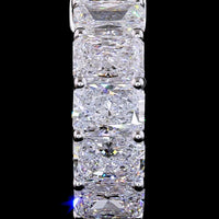 14K White Gold Radiant Cut Huggie Earrings with Lab Grown Diamonds - 2.80 Carat Total Weight, 20 Stones, E-F VS Clarity - Covaloro Fine Jewelry