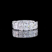 14K White Gold Radiant Cut Huggie Earrings with Lab Grown Diamonds - 2.80 Carat Total Weight, 20 Stones, E-F VS Clarity - Covaloro Fine Jewelry