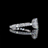 14K White Gold Radiant Cut Lab Diamond Engagement Ring with 2.05 Carat Center Stone and Accented Shank - 2.73 Total Carat Weight, IGI Certified - Covaloro Fine Jewelry