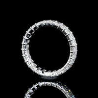 14K White Gold Radiant Cut Lab Diamond Eternity Band - 1.95 Carat Total Weight, 27 Stones, E-F Color VS Clarity - Covaloro Fine Jewelry