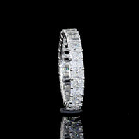 14K White Gold Radiant Cut Lab Diamond Eternity Band - 1.95 Carat Total Weight, 27 Stones, E-F Color VS Clarity - Covaloro Fine Jewelry