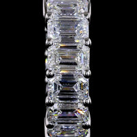 14K White Gold Radiant Cut Lab Diamond Huggie Earrings - 3.01 Total Carat Weight, 20 Stones, E-F Color VS1 Clarity - Covaloro Fine Jewelry