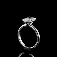 14K White Gold Radiant Cut Solitaire Ring with 2.04 Carat Lab Diamond - E VVS2 Clarity, IGI Certified - Covaloro Fine Jewelry