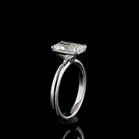 14K White Gold Radiant Cut Solitaire Ring with 2.04 Carat Lab Diamond - E VVS2 Clarity, IGI Certified - Covaloro Fine Jewelry