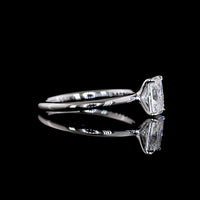 14K White Gold Radiant Cut Solitaire Ring with D VS2 Lab Diamond - 1.00 Carat Total Diamond Weight - Covaloro Fine Jewelry