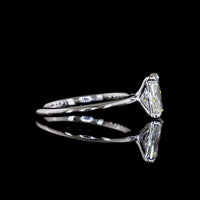 14K White Gold Radiant Cut Solitaire Ring with IGI Certified 1.57 Carat Lab Grown D VVS2 Diamond - Covaloro Fine Jewelry