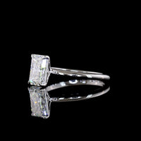 14K White Gold Radiant Cut Solitaire Ring with IGI Certified 1.57 Carat Lab Grown D VVS2 Diamond - Covaloro Fine Jewelry