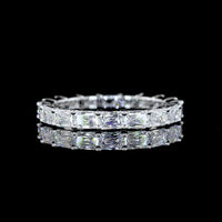14K White Gold Radiant Modified Cut Diamond Eternity Band - East-West Prong Set, 2.38 Carat Total Lab Diamond Weight, E-F Color VS Clarity - Covaloro Fine Jewelry