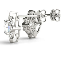 14K White Gold Radiant Starlight Lab Diamond Fashion Earrings - 1.26 Carats Total Diamond Weight by Robinson's Jewelers