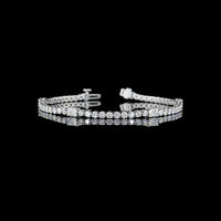 14K White Gold Radiant Tennis Bracelet with East-West Set Radiant Cut and Brilliant Cut Lab Diamonds - 5.26 Carats Total Diamond Weight - Covaloro Fine Jewelry
