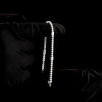 14K White Gold Radiant Tennis Bracelet with East-West Set Radiant Cut and Brilliant Cut Lab Diamonds - 5.26 Carats Total Diamond Weight - Covaloro Fine Jewelry