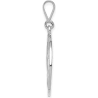 14K White Gold Reversible Praying Hands and Serenity Prayer Pendant by Oro Pregiato