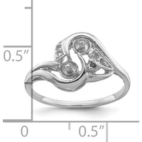 14K White Gold Ring Mounting for 4mm Pearl Center with Diamond Accents by Oro Pregiato