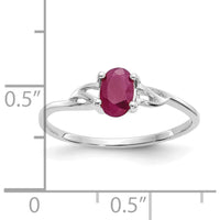 14K White Gold Ring with 0.63 Carat Oval Natural Ruby in Four-Prong Split Shank Setting by Oro Pregiato