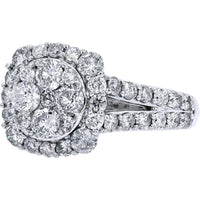 14K White Gold Ring with 2.00 Total Carat Weight Brilliant-Cut Diamonds