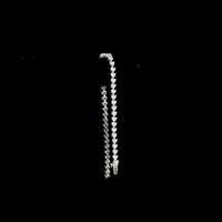 14K White Gold Riviera Bracelet with Alternating Marquise and Heart Shape Lab Diamonds - 6.70 Carats Total Diamond Weight - Covaloro Fine Jewelry
