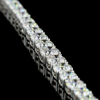 14K White Gold Riviera Necklace with Graduated Round Lab Diamonds - 14.26 Carat Total Weight - Covaloro Fine Jewelry