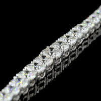14K White Gold Riviera Necklace with Graduated Round Lab Diamonds - 14.26 Carat Total Weight - Covaloro Fine Jewelry