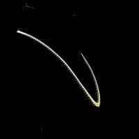 14K White Gold Riviera Necklace with Graduated Round Lab-Grown Fancy Vivid Yellow Diamonds - 19.98 Carats Total Diamond Weight - Covaloro Fine Jewelry