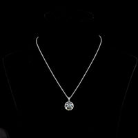 14K White Gold Rose Cut Lab Diamond Pendant with Prong Setting - 4.79 Carats Total Diamond Weight - Covaloro Fine Jewelry