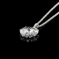 14K White Gold Rose Cut Lab Diamond Pendant with Prong Setting - 4.79 Carats Total Diamond Weight - Covaloro Fine Jewelry