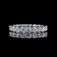 14K White Gold Round Brilliant Cut Lab Diamond Eternity Band - 2.01 Carat Total Weight with 21 Stones E-F VS1 Clarity - Covaloro Fine Jewelry