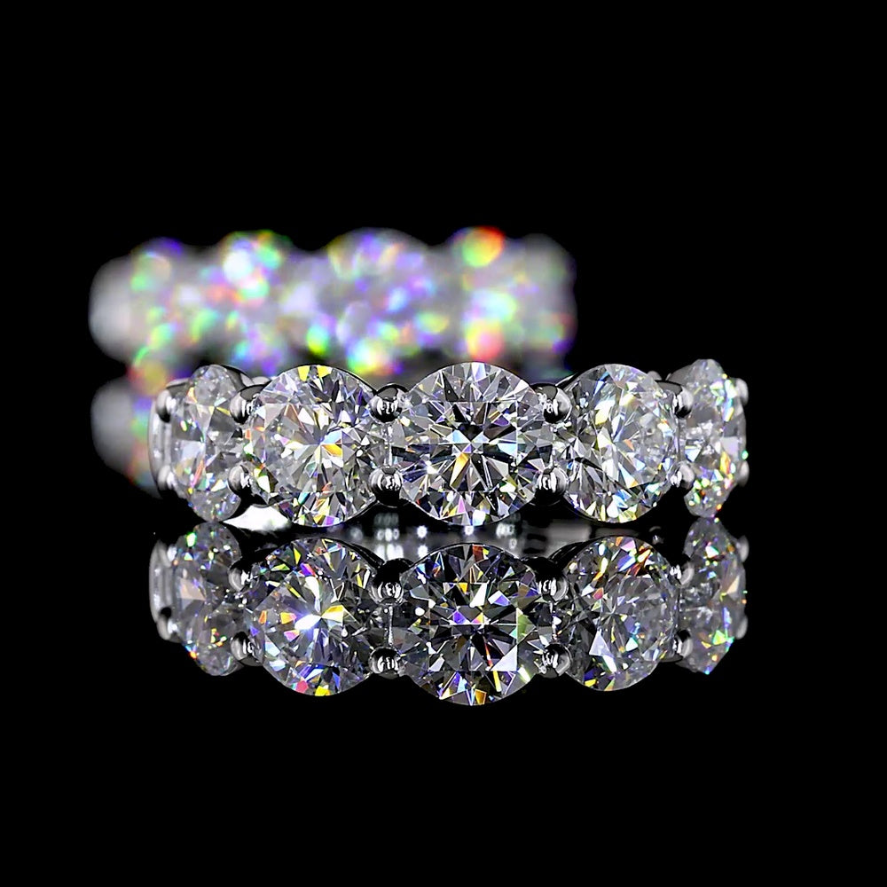 14K White Gold Round Brilliant Cut Lab Diamond Huggie Earrings - 1.95 Carats Total Diamond Weight, E-F VS Clarity - Covaloro Fine Jewelry