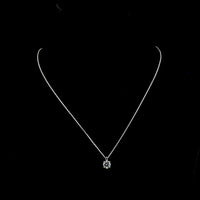 14K White Gold Round Brilliant Cut Lab Diamond Solitaire Pendant - 1.02 Carats Total Diamond Weight D VVS2 - Covaloro Fine Jewelry