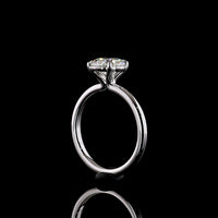 14K White Gold Round Brilliant Cut Lab Diamond Solitaire Ring - 1.76 Carat Total Diamond Weight - D VVS2 IGI Certified - Covaloro Fine Jewelry