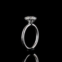 14K White Gold Round Brilliant Cut Lab Diamond Solitaire Ring - 1.76 Carat Total Diamond Weight - D VVS2 IGI Certified - Covaloro Fine Jewelry