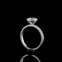 14K White Gold Round Brilliant Cut Lab Diamond Solitaire Shank Ring - 1.94 Carat Total Weight (1.51 Carat Center D VVS2 with 0.43 Carat Accent Stones), IGI Certified - Covaloro Fine Jewelry