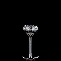 14K White Gold Round Brilliant Cut Lab Diamond Stud Earrings - 0.72 Carat Total Weight (E-F Color, VS2 Clarity, 4-Prong Setting) - Covaloro Fine Jewelry