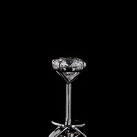 14K White Gold Round Brilliant Cut Lab Diamond Stud Earrings - 1.06 Carat Total Weight (E-F Color, VS1 Clarity) - Covaloro Fine Jewelry