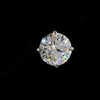 14K White Gold Round Brilliant Cut Lab Diamond Stud Earrings - 2.48 Carat Total Weight (E-F Color, VS1 Clarity, Four Prong Setting) - Covaloro Fine Jewelry