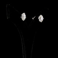 14K White Gold Round Brilliant Cut Lab Diamond Stud Earrings - 2.48 Carat Total Weight (E-F Color, VS1 Clarity, Four Prong Setting) - Covaloro Fine Jewelry
