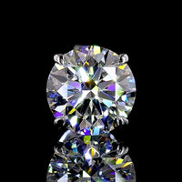 14K White Gold Round Brilliant Cut Lab Diamond Stud Earrings - 2.52 Carat Total Weight, E-F Color, VS1 Clarity - Covaloro Fine Jewelry