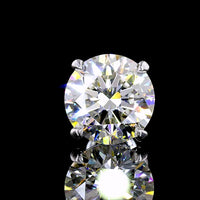 14K White Gold Round Brilliant Cut Lab Diamond Stud Earrings - 5.43 Carat Total Weight, IGI Certified VS1 Clarity - Covaloro Fine Jewelry