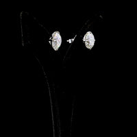 14K White Gold Round Brilliant Cut Lab Diamond Stud Earrings - 6.52 Carat Total Weight (E-F Color, VS1 Clarity) with Four Prong Setting - Covaloro Fine Jewelry