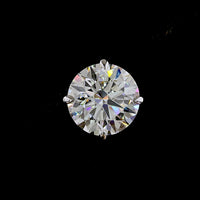 14K White Gold Round Brilliant Cut Lab Diamond Stud Earrings - 7.57 Carat Total Diamond Weight (F VS1) - Covaloro Fine Jewelry