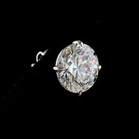 14K White Gold Round Brilliant Cut Lab Diamond Stud Earrings - 7.57 Carat Total Diamond Weight (F VS1) - Covaloro Fine Jewelry