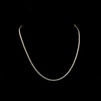 14K White Gold Round Brilliant Cut Tennis Necklace with 200 Lab-Grown Diamonds - 5.62 Carat Total Weight, E-F Color VS1 Clarity - Covaloro Fine Jewelry
